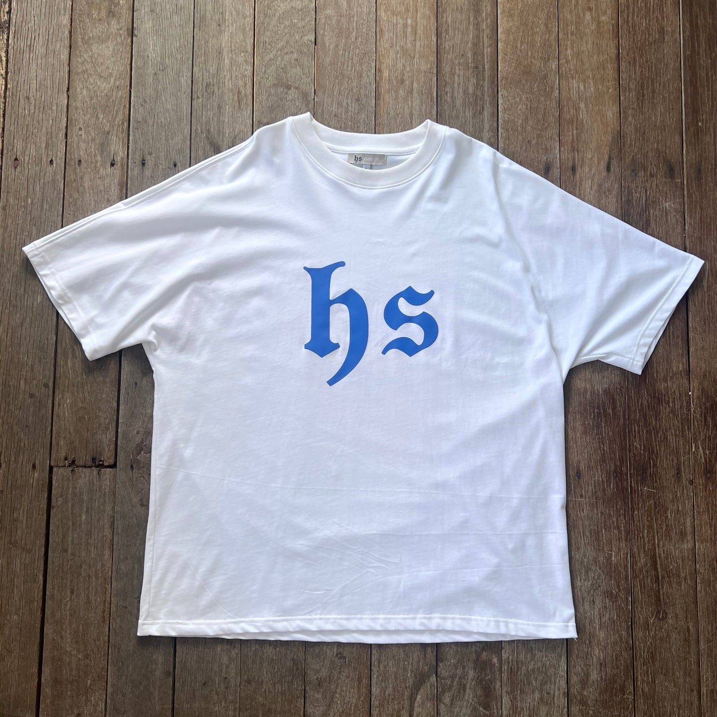 WEALTH AINT MONEY TEE (BLUE AND WHITE)
